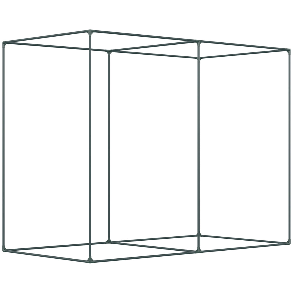 Outsunny 6' X 3' Crop Cage, Plant Protection Tent With Zippered Doors For Vegetable Garden, Backyard