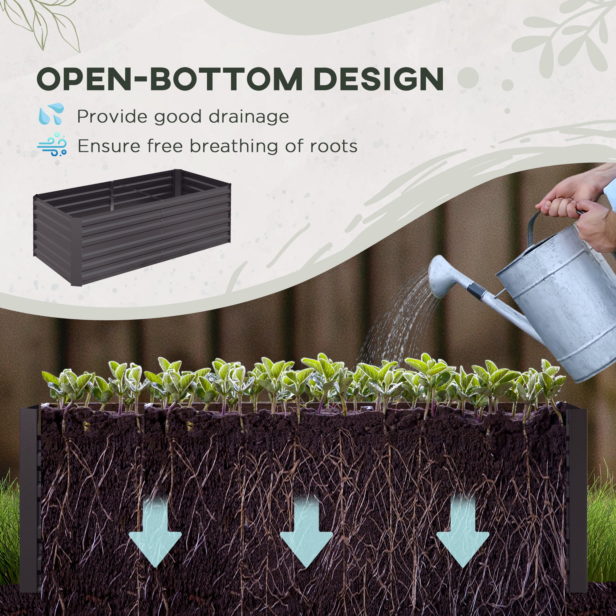 Raised Garden Bed made with Galvanized steel
