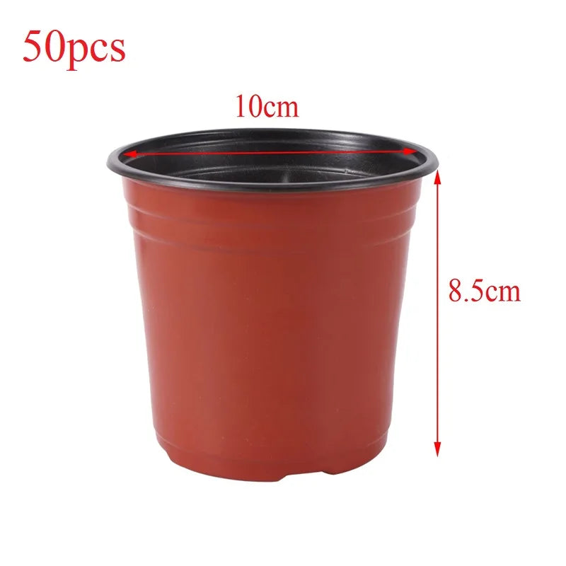Flower Pot Plastic Grow Box Fall Resistant Tray For Home Garden Plants Nursery Cup Transplant Flower Plant Pots E2