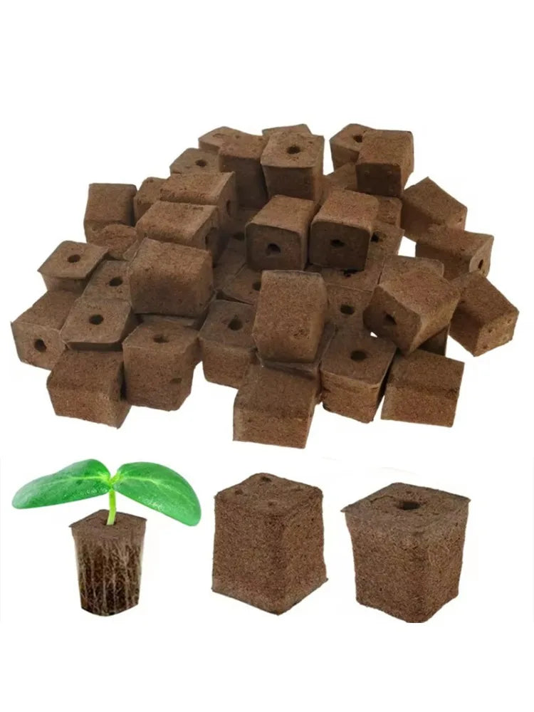 50Pcs Seed Starter Sponges Hydroponic Seeding Pods Replacement Root Growth Sponges Blocks Plug Pods Indoor Garden System