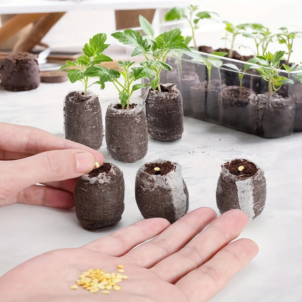 40pcs Seed Starter Pods Coir Pellets 30mm For Seedlings, Garden Plant Seed Starter Kit For Vegetable, Flower, Bonsai Tree