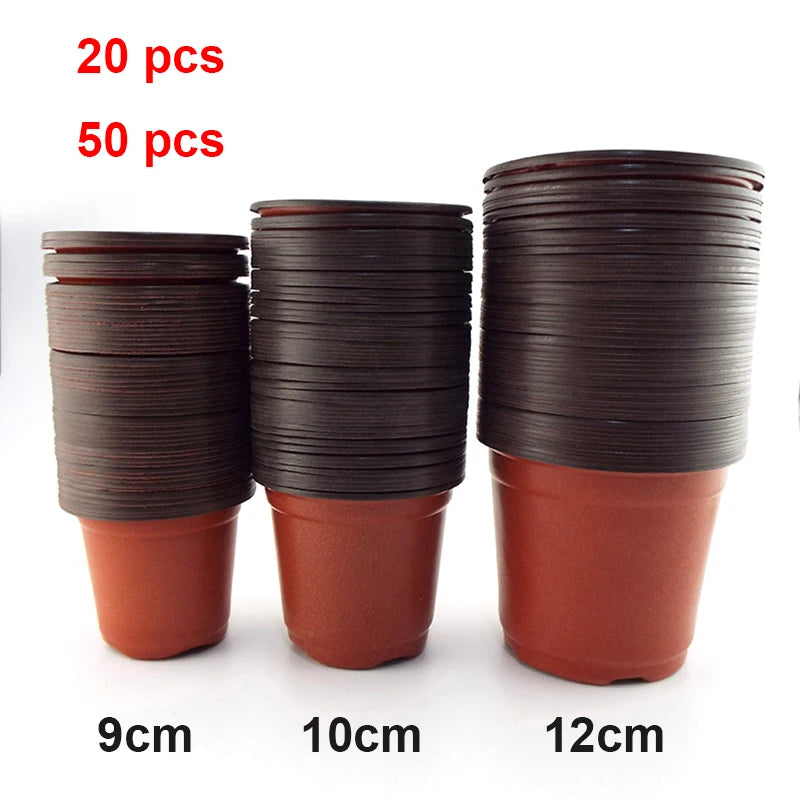 Flower Pot Plastic Grow Box Fall Resistant Tray For Home Garden Plants Nursery Cup Transplant Flower Plant Pots E2