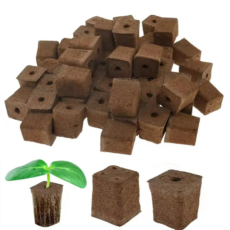 50Pcs Seed Starter Sponges Hydroponic Seeding Pods Replacement Root Growth Sponges Blocks Plug Pods Indoor Garden System